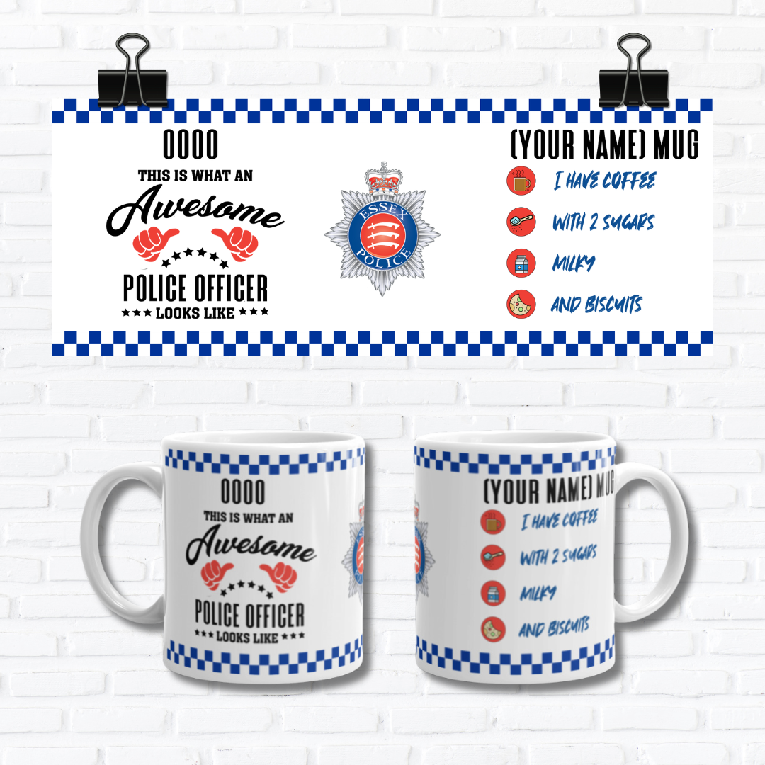 Awesome Police Officer | Personalised Funny Police Mug | British Police