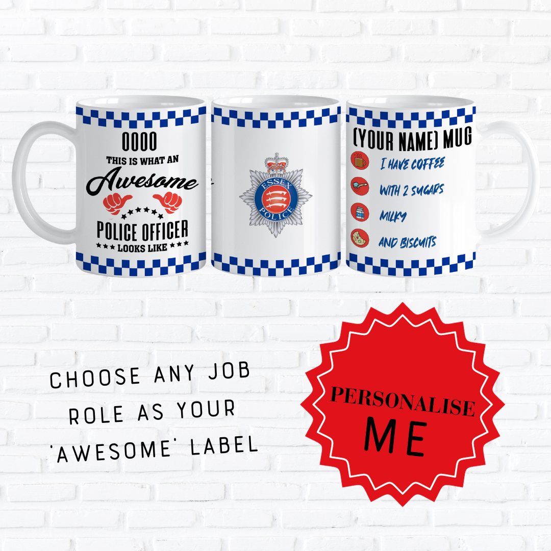 Awesome Police Officer | Personalised Funny Police Mug | British Police