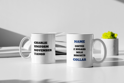 Phonetic Alphabet | Personalised Funny Police Mug