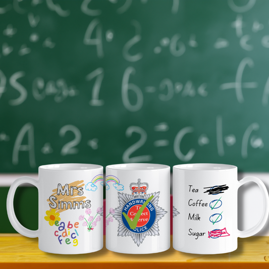 Teacher Handwriting Police | Personalised Funny Mug